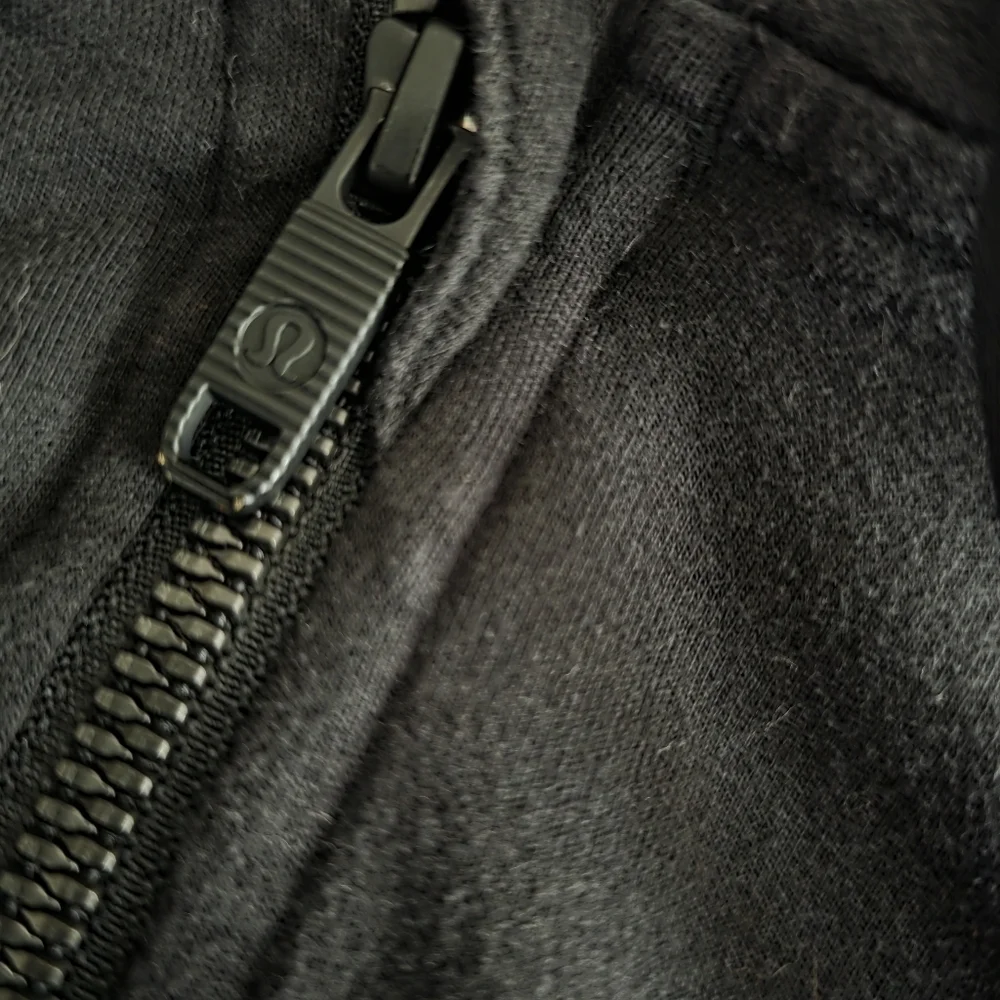 Lululemon Set Aside Zip Up Hoodie Sweatshirt Black Cotton-wool French Terry